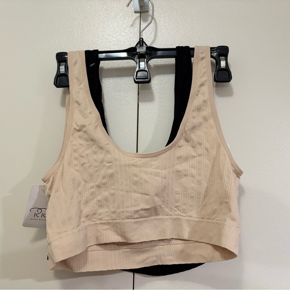 Hanes Black and Tan Sports Bras with Wide Straps - Picture 7 of 8
